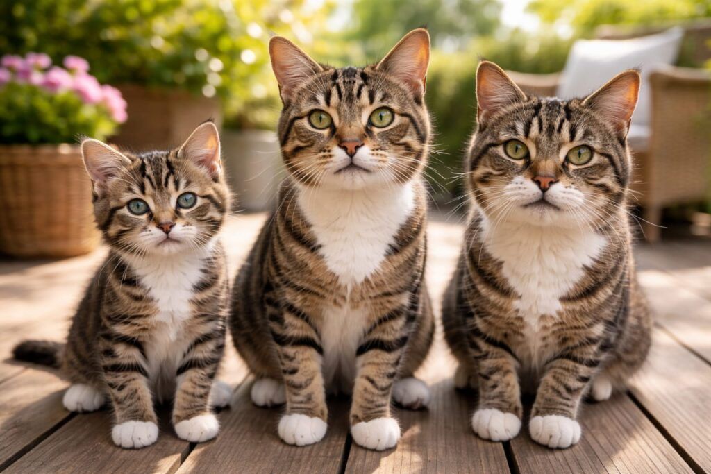 Foto de gatos comunes europeos de todas las edades