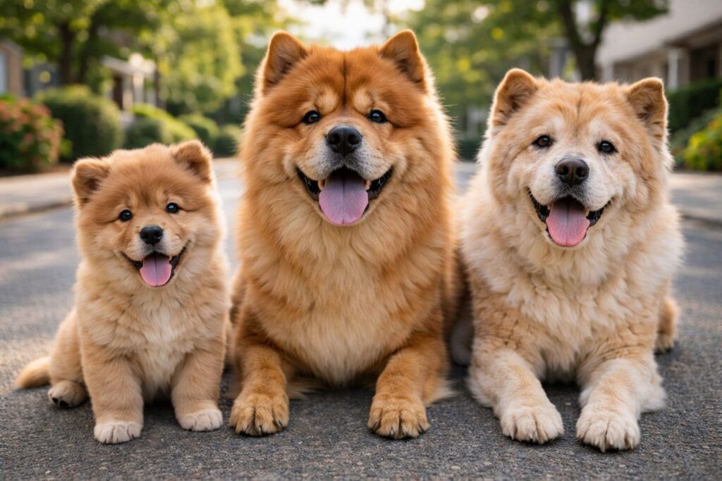 Foto de perros chow chow de todas las edades