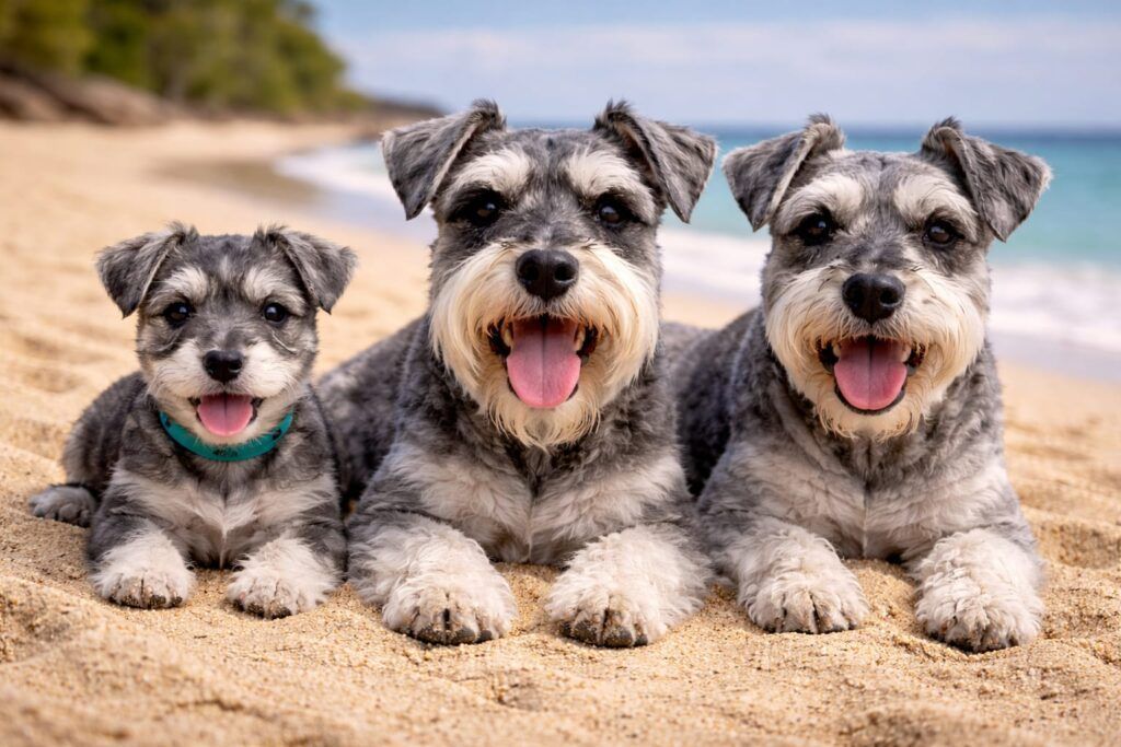 Foto de perros schnauzer de todas las edades