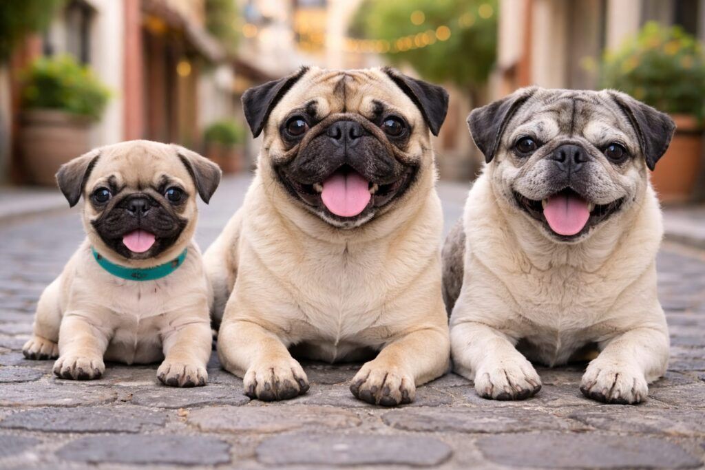 Foto de perros carlino de todas las edades