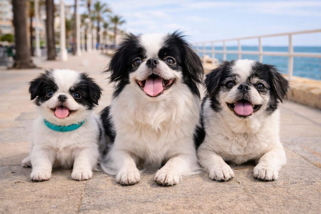 Foto de perros chin japonés de todas las edades