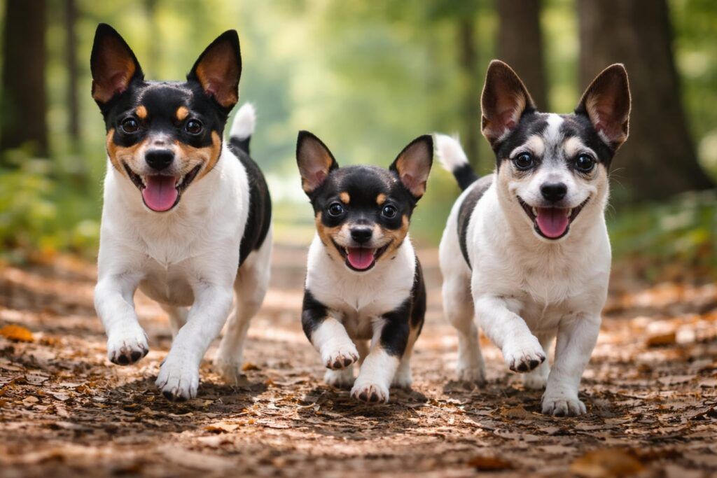 Foto portada de varios toy fox terrier de todas las edades