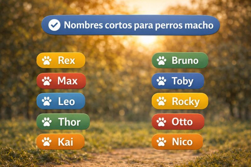 Nombres efectivos para perros macho