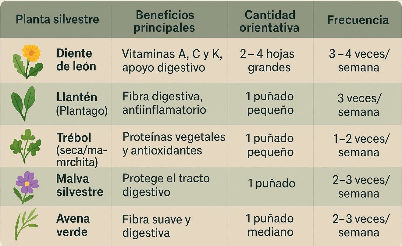 beneficios plantas silvestres conejo