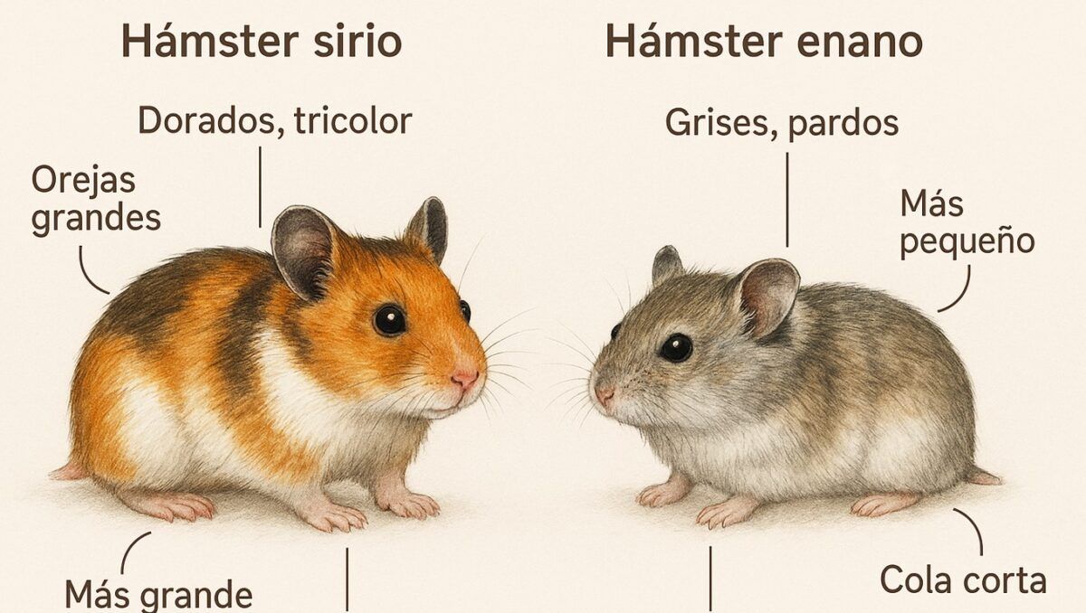 diferencias hámster sirio enano