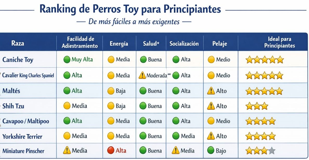 ranking razas toy para principiantes