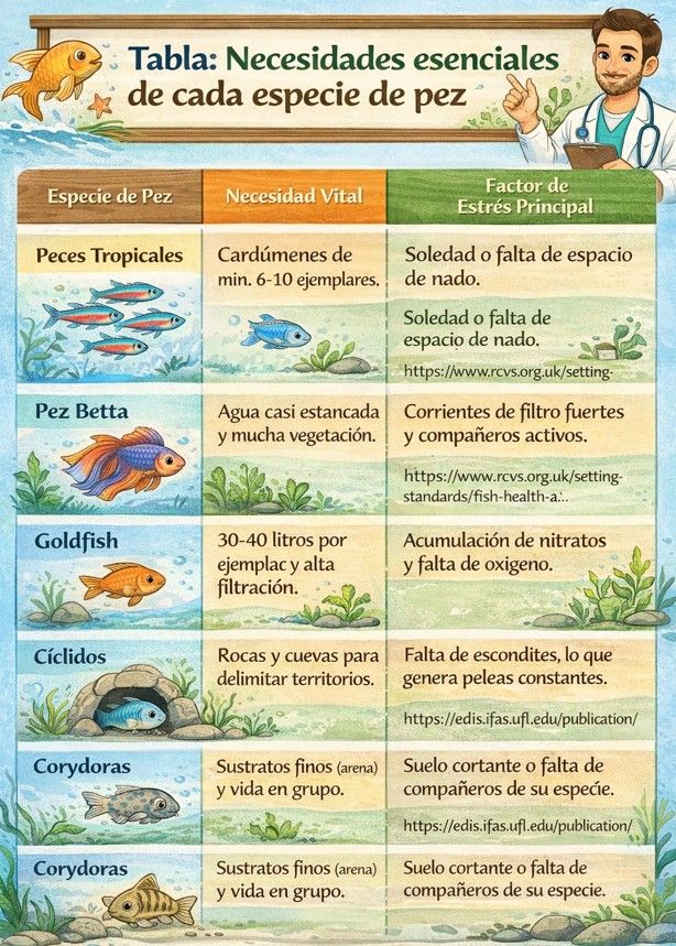 tipos de peces de acuario y sus necesidades