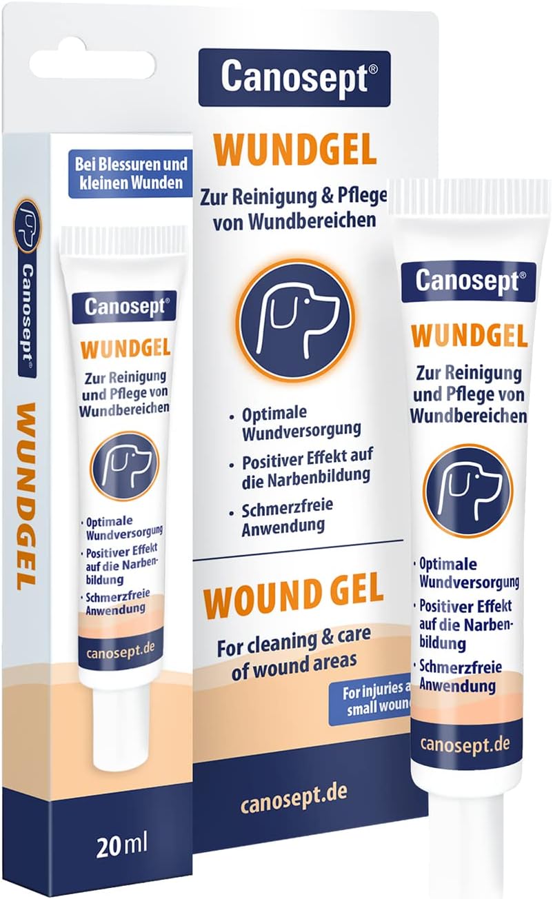 Canosept Gel Para Heridas En Perros 20ml - Crema Cicatrizante De Heridas Para Perros - Heridas de perro - Desinfectante perros - Pomada para heridas de perro - Limpieza y cuidado de las zonas heridas